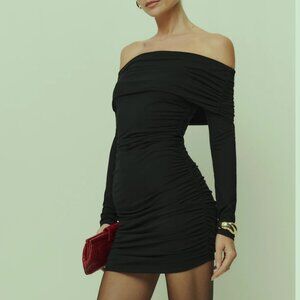 Reformation Brooks Knit Dress Black - Size M